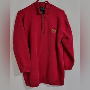 Women’s Ralph Lauren Red zip tunic sweater 1X